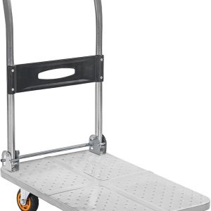 150kg Heavy Duty Foldable Platform Trolley, Flatbed Cart with Wheels, 60x40cm Industrial Transport Truck